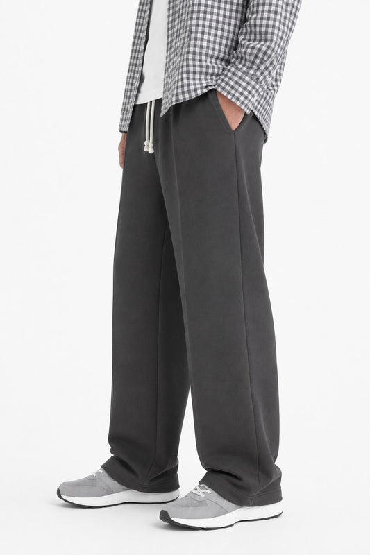 Pleated Dark Steel Grey Trouser